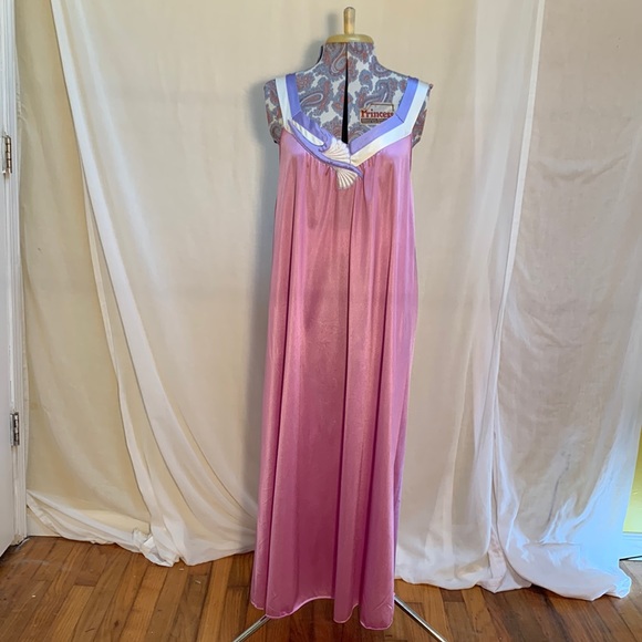 Vintage Other - VIntage Lavender and Pink Nightgown Long Medium Large